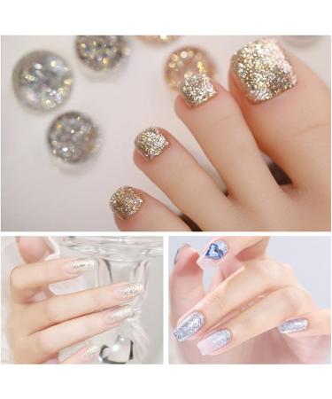 Glitter Gel Polish Sparkly Gel Nail Polish Champagne Nail Polish 6 Colors Glitter Gel Nail Polish Set Shimmer Sliver Gold Champagne Nail Gel Sparkling Polish DIY Manicure Nail - Buy Online on GoSupps.com