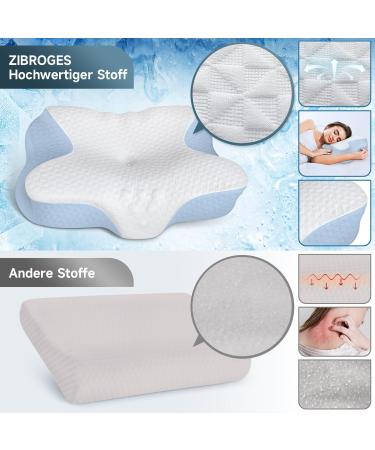 Zibroges Nude Memory Foam Pillow - Comfort for Side Back & Belly Sleepers Washable Cover 61x41x11.5cm - Shop Now for International Shipping! - Buy Online on GoSupps.com