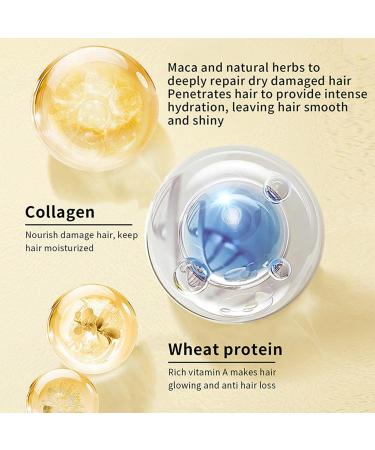 Collagen Hair Treatment Collagen Hair Mask - Collagen Conditioning Argan Oil Hair Mask - Collagen Hair Mask Essence for Dry Damaged Hair - 120g - Buy Online on GoSupps.com