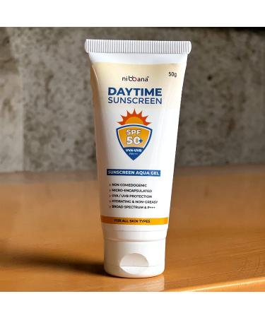 Best Daytime Sunscreen Gel SPF 50 PA+++ | No White Cast | Oily Sensitive Acne-Prone Skin | Zinc Oxide & Aloe Vera | 50 gm - International Shipping Available - Buy Online on GoSupps.com