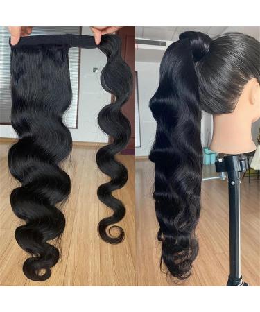 Ponytail Extensions 10-24 Inch Human Hair Ponytail Hair Extension Clip in Remy Hair Ponytail for Black Woman Wrap Around Long Wavy Curly Ponytail Hairpieces for Women(Size:18inch 100g) - Buy Online on GoSupps.com