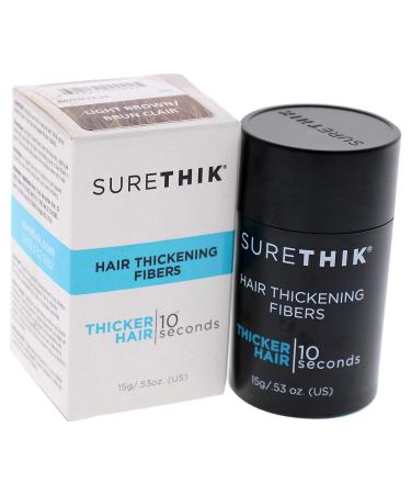 SureThik Hair Thickening Fibers - Light Brown 15g for Thicker Looking Hair - Buy Online on GoSupps.com