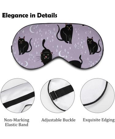 LynaRei Halloween Black Cats Sleep Mask - Adjustable Strap, Soft Eye Cover for Blocking Lights - Buy Online on GoSupps.com