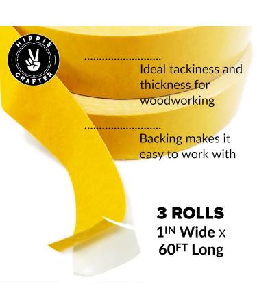 3 Pk Double Stick Tape Double Sided Woodworking Tape Double Sided 1 inch Wide Wood Tape for Woodworkers CNC Machines Routing Templates Strong Double Sided Tape Heavy Duty 60 Feet Each (180FT Total) 1 Wide 180 Feet - Buy Online on GoSupps.com