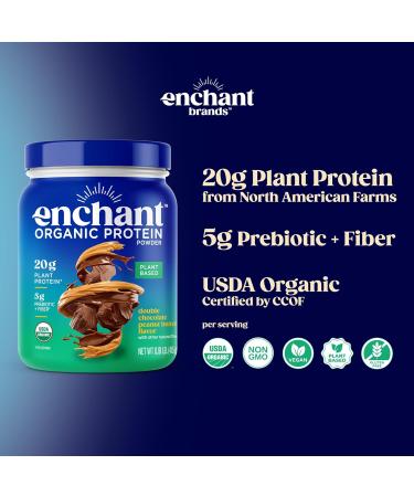 Enchant Organic Protein Powder Chocolate Peanut Butter flavor 20g Plant Protein sourced from North American Farms 5g Prebiotic + fiber USDA Organic Non-GMO Plant-based Non-Dairy Vegan 0.91 lb - Buy Online on GoSupps.com