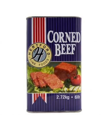 Hertford Fine Foods Corned Beef 2.72kg. Canned corned beef. Large Tin.