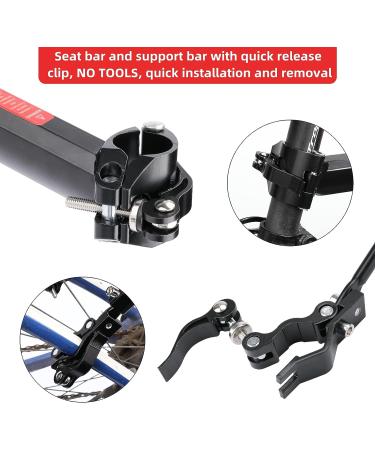 BABEIYXM Rear Bike Rack - Adjustable Aluminum Alloy Cargo Rack for 110-165lb Capacity | Bicycle Luggage Carrier with Reflector and Elastic Rope - Buy Online on GoSupps.com