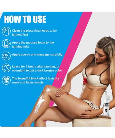 200 ml Hydrating Self-Tanning Foam Self Tan Foam Self Tanning Face and Body Natural Bronzer for a Rich Long Lasting Tan - Buy Online on GoSupps.com