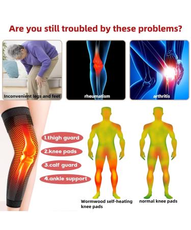 Buy S-SNAIL-OO Tourmaline Acupressure Self-Heating Knee Sleeve - Medium Orange for Sports & Joint Protection | International Shipping Available - Buy Online on GoSupps.com