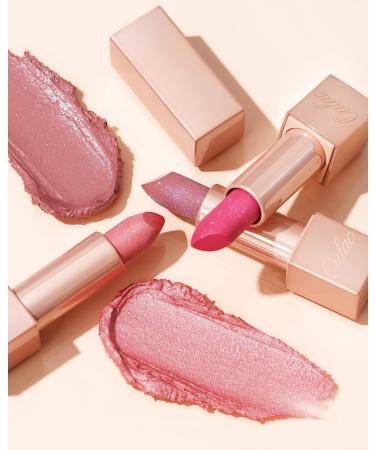 Oulac Rose Shimmer Lipstick: Moisturizing Tinted Lip Balm with Shea Butter for Dry Lips - Vegan & Gluten-Free (PG01) Pink Promise - Buy Online on GoSupps.com