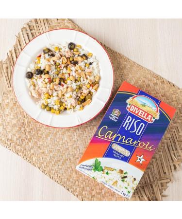 Divella Riz Carnaroli Rice Lot of 5 grains of super fine rice ideal for risottos sous vide packaging of 1 kg + 1 bag of free Felce Azzurra talc 100 g bag - Buy Online on GoSupps.com