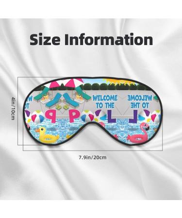 Flamingo Swimming Pool Eye Mask | Soft Elastic Adjustable Sleep Mask for Men & Women - Buy Online on GoSupps.com