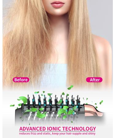 4-in-1 Hair Dryer Brush & Styler Volumizer | Professional Hot Air Brush for Fast Drying, Straightening & Curling - Black - Buy Online on GoSupps.com