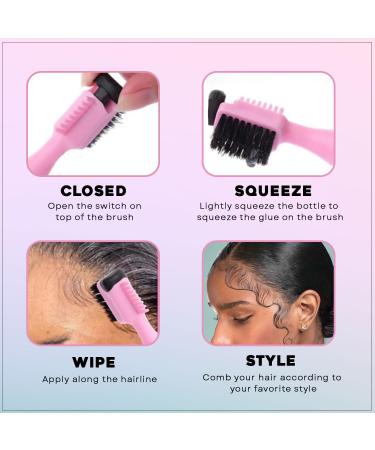 Knotless Kay Edge Buddy - Effortless Edge Control Tool for Sleek Edges - Gentle on All Hair Types - Travel-Friendly & Comfortable Grip - Pink Hair Care Essential - Buy Online on GoSupps.com