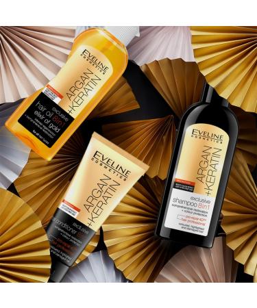 Eveline Cosmetics Argan + Keratin 8-in-1 Shampoo - Nourishing Hair Care | 5.07 fl oz/150 ml - Buy Internationally - Buy Online on GoSupps.com