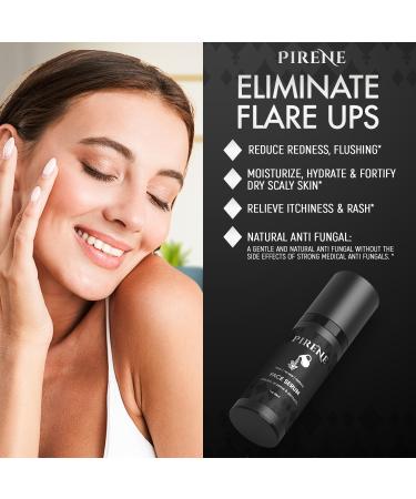 Pirene Organic Face Serum - Redness Relief Moisturizer for Dry Sensitive Skin Rosacea Eczema & Dermatitis | 1.0 fl oz Exfoliating Lotion - International Shipping Available - Buy Online on GoSupps.com