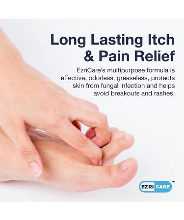EzriCare Miconazole Antifungal Cream 2% - Athletes Foot, Ringworm & Jock Itch Treatment - 1.05 oz (4 Pack) - Buy Online on GoSupps.com