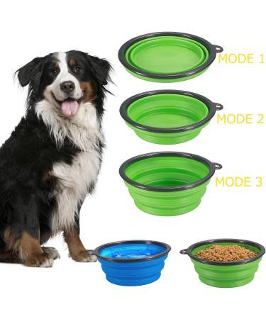 AXGO Collapsible Extra Large Dog Bowl - Portable Foldable Silicone Travel Bowl for Pet Food/Water - Black - 1 Piece - Buy Online on GoSupps.com