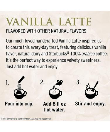 Starbucks VIA Instant Vanilla Latte 10 CT (2 pack) - Buy Online on GoSupps.com