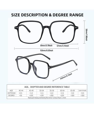 Kaeoisfu Oversized Square Reading Glasses for Men & Women | Fashionable Blue Light Blocking Multi-Colored 1.0 Diopters - Buy Online on GoSupps.com