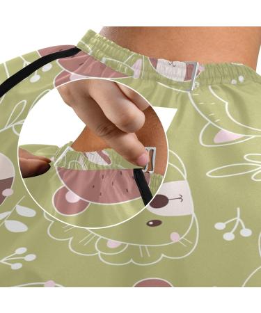 Shop Waterproof Barber Cape - Cute Bear on Green & Cheetah Haircut Bib for Men & Women | Unisex Hair Cutting Cape (8rp1a - Buy Online on GoSupps.com