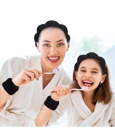 3 Pack Black Terry Cloth Makeup Headbands for Skincare and Makeup Removal - Buy Online on GoSupps.com