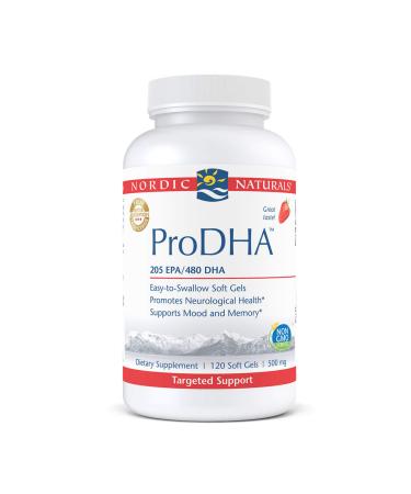 Nordic Naturals ProDHA Strawberry 500 mg 120 Soft Gels