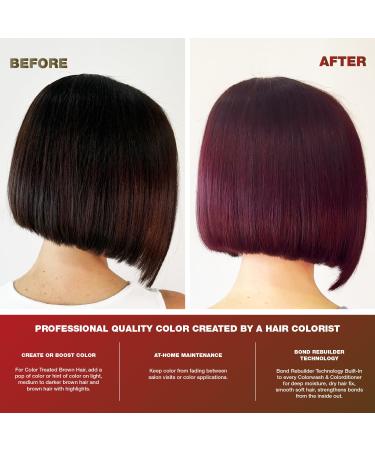 Red Hair Color Depositing Shampoo | Vegan Semi-Permanent Colorwash for Brunettes | Celeb Luxury Red Viral + Bond Rebuilder - Buy Online on GoSupps.com