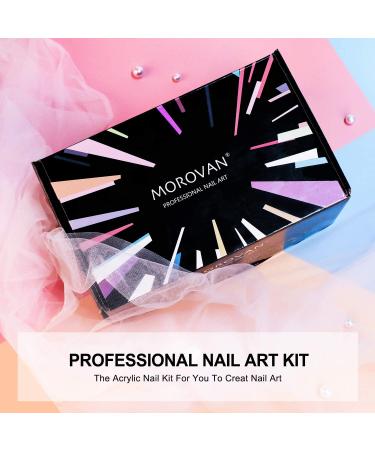 Morovan Acrylic Nail Kit 124 IN 1 - 78 Colors Glitter Powder, Nail Tool Set for Extension - Beginner Friendly - Buy Online on GoSupps.com