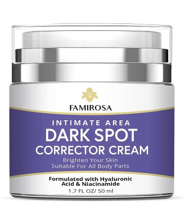 Dark Spot Corrector Cream-Underarm Cream for Armpit, Neck, Knees, Elbows, Inner Thigh, Private Parts- Intimate Skin Cream- Formulated with Hyaluronic Acid, Niacinamide and Vitamin C-50 ml
