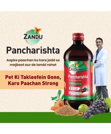 Zandu Pancharishta 650ml - Ayurvedic Digestive Tonic for Acidity Constipation & Gas Relief | Boost Digestive Immunity - International Shipping Available - Buy Online on GoSupps.com