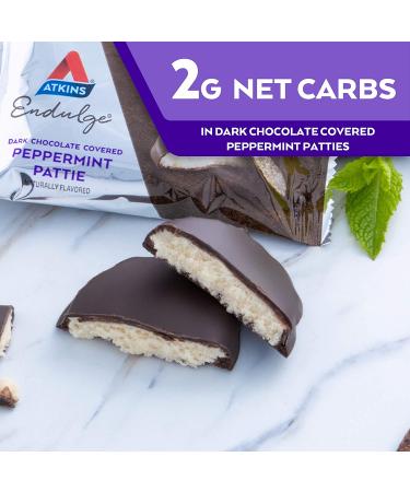 Atkins Endulge Dark Chocolate Peppermint Patties - Keto & Gluten Free - 6.53 oz (Pack of 6) - Buy Online on GoSupps.com