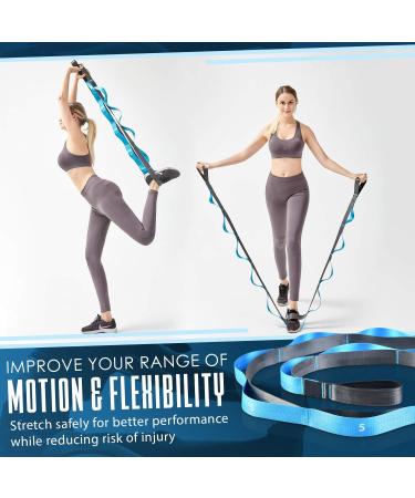 Relax Tony 12-Loop Non-Elastic Yoga Stretching Strap for Physical Therapy & Home Workouts - Buy Online on GoSupps.com