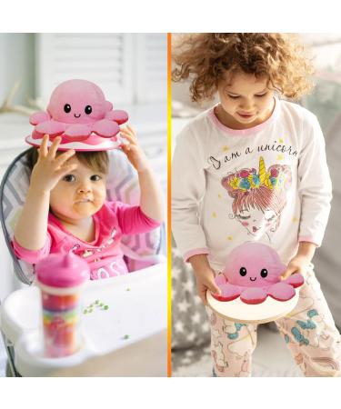 FASTEXX Octopus Reversible Plushie - Double-Sided Flip Mood Octopus - Sweet Gift for Kids & Family - Pink/Pink - Buy Online on GoSupps.com