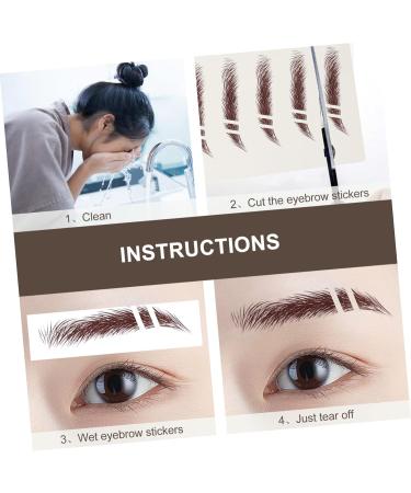 NOLITOY Makeup Gadgets 24 Pcs Eyebrow Stickers Hair Lady Tools Imitation Eyebrow Tattoos Transfer Stickers Water Proof 3d mediumx4pcs Brownx4pcs - Buy Online on GoSupps.com