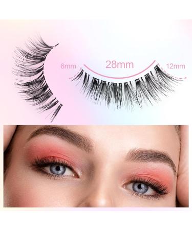 Buy Natural False Eyelashes - 10 Pairs Transparent Band Short & Soft 8-11mm Fake Lashes (S02) for a Natural Look - International Shipping Available - Buy Online on GoSupps.com