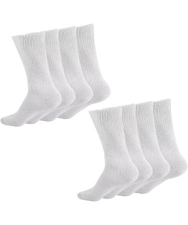 NIIRKIIR Diabetic Socks for Men Women - Loose Fit Non-Binding Seamless Cuff 4 Pack - Buy Online on GoSupps.com