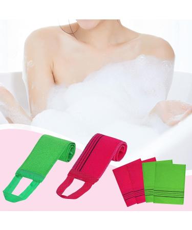 6-Piece Korean Exfoliating Mitts and Washcloth Set - Asian Bath Washcloth and Back Scrubber for Men and Women - Buy Online on GoSupps.com