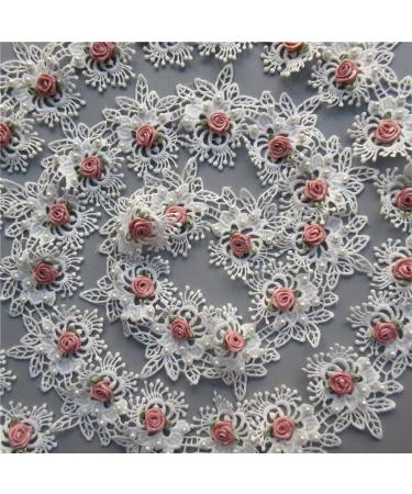 Vintage Cotton Eyelash Pearl Flowers Lace Trim Fabric - DIY Sewing Supplies for Costume & Hat Decoration - Buy Online on GoSupps.com