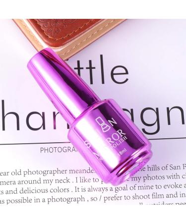 Minkissy Luminous Nail Polish Nail Polish Colors Glow in The Dark Nail Polish Mirror Effect Diamond Gel Nail Polish Quick Dry Nail Polish Silver Metallic Color Miss Mirror Nails Violet - Buy Online on GoSupps.com