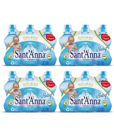 Acqua Sant'Anna La Baby Naturel 0 25 Litres | Eau Min rale Naturelle Oligomin ralis e Minimalement | 24 Bouteilles d di e aux enfants - Buy Online on GoSupps.com