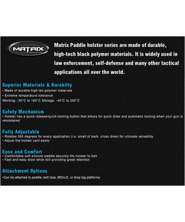 Evike Matrix Modular Attachment for Hardshell Adjustable Holster - Paddle Attachment (54398) - Buy Online on GoSupps.com