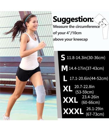 Adjustable Knee Compression Sleeve Support with Side Stabilizers for Men/ Women - Knee Brace for Pain Relief - Perfect for Working Out, Running, Fitness, Weightlifting - ACL, MCL, Meniscal Tear Support - XXXL White - Buy Online on GoSupps.com