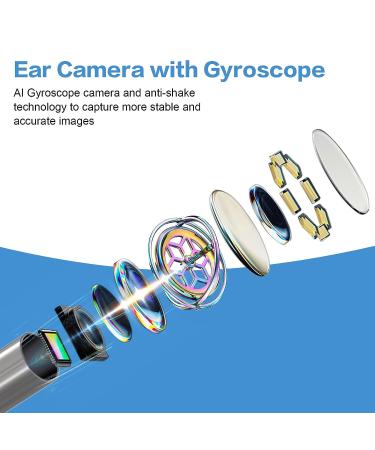 AI Intelligent Visual Digital Otoscope Hiacinto | Ear Wax Removal Tool 4.5 IPS Screen Camera | Gyroscope & Recording | 32GB Card & Cleaning Kits - Buy Online on GoSupps.com