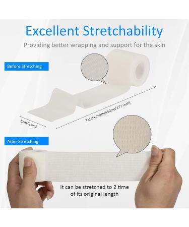 Buy Legal Bandage Association Self-Adhesive 5cm x 4.5m - 6 Rolls Cohesive Fixing Bandage for First Aid Dog Veterinary Wrap & Sports Elastic Bandage - White (6 PCs) - Buy Online on GoSupps.com