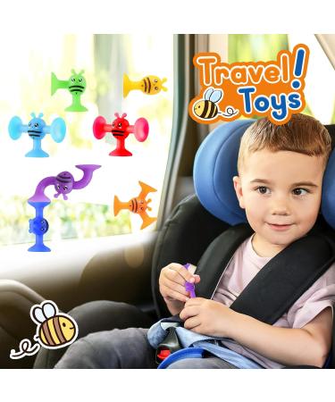 Suction Toys Kids Bath Toys 19pcs | Fun and Educational Sensory Toys for Kids 3-7 Years Old | Montessori Building Toys for Stress Relief and Travel - Buy Online on GoSupps.com