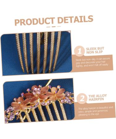 Angoily Opal Comb Wedding Hair Accessories for Brides Tooth Comb Hairbrushes for Woman Comb Wide Tooth Comb Hair Clip Hair Comb for Women Fine Tooth Alloy Small Comb Purple Metal - Buy Online on GoSupps.com