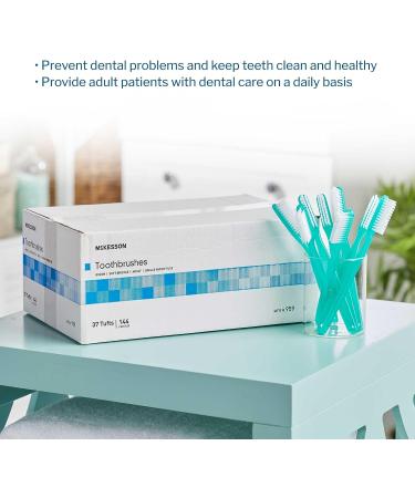McKesson Disposable Toothbrushes - Soft Bristle - Green - 144 Count - 1 Pack - Buy Online on GoSupps.com