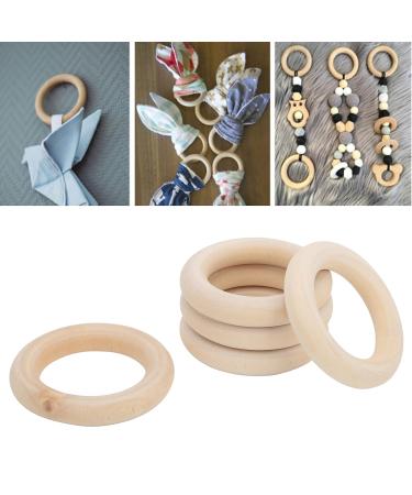 5 Pieces Natural Wooden Rings - Smooth Baby Bite Rings for DIY Craft & Jewelry Production (55mm) - Buy Online on GoSupps.com