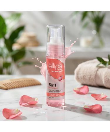 ELLIPS 5 in 1 Hair Vitamin Milkshake 45ml - Spray Soin Sans Rin age - Prot ines de Lait & Bl - D m le & Adoucit - Brillance & Anti-Frisottis - Cheveux Secs/Ab m s - Buy Online on GoSupps.com